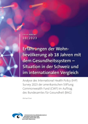 Obsan Bericht 10/2023 Publication cover